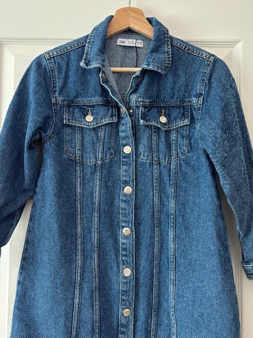 Zara Girls Denim Shirt Dress Size 10 - Picture 5 of 9